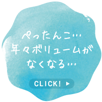 ぺったんこ…年々ボリュームがなくなる…