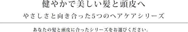 健やかで美しい髪と頭皮へ